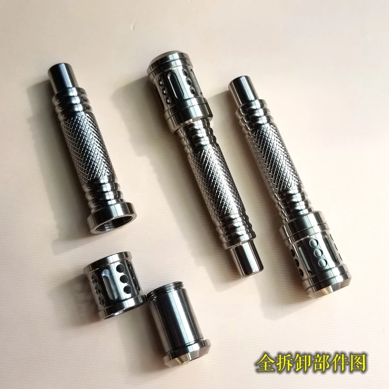 

EDC Titanium Alloy Filter Holder Pipe Triple Recycle Filter Holder Outdoor Camping Portable Gear Filter Holder EDC Tools