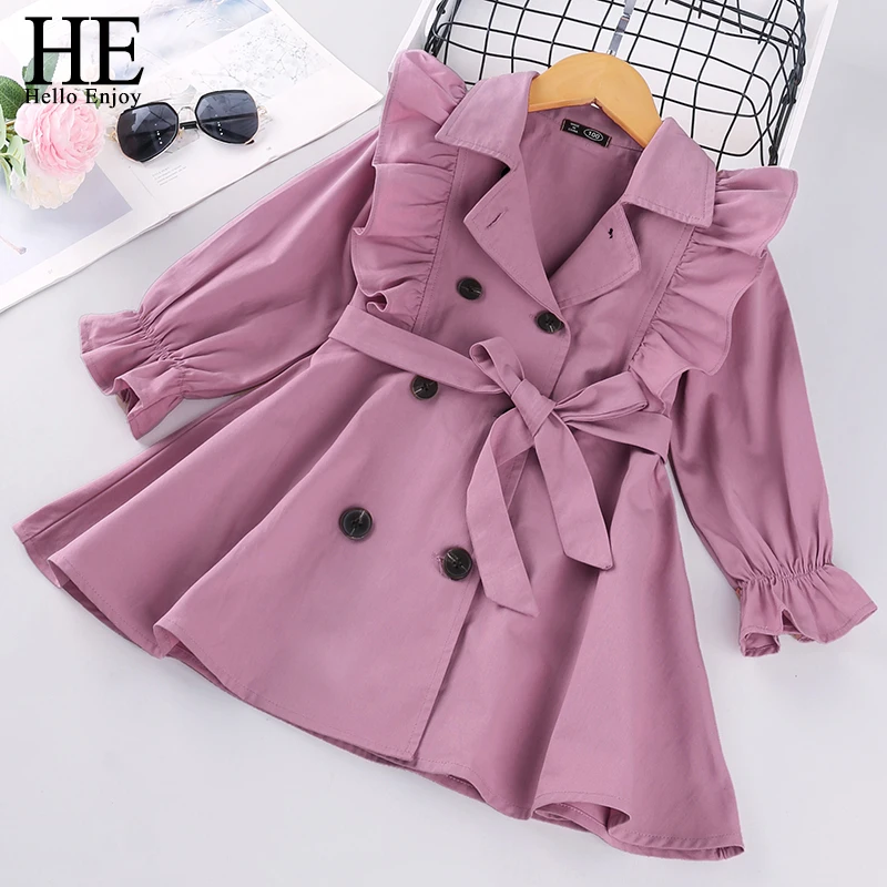 

HE Hello Enjoy/осенняя одежда для маленьких девочек; Куртка; Модное пальто для девочек; Куртки; Детская одежда с длинными рукавами; Плащ; Верхняя од...