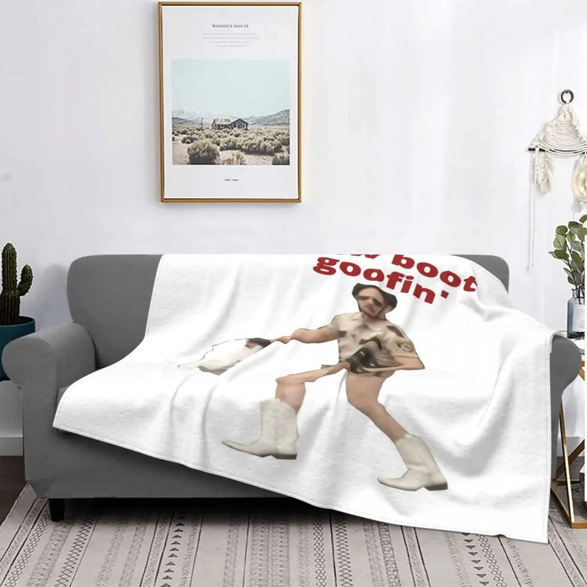 

Boot Goofin-Manta de lana para cama y sofá, colcha de pícnic, divertida, nueva, 2 unidades