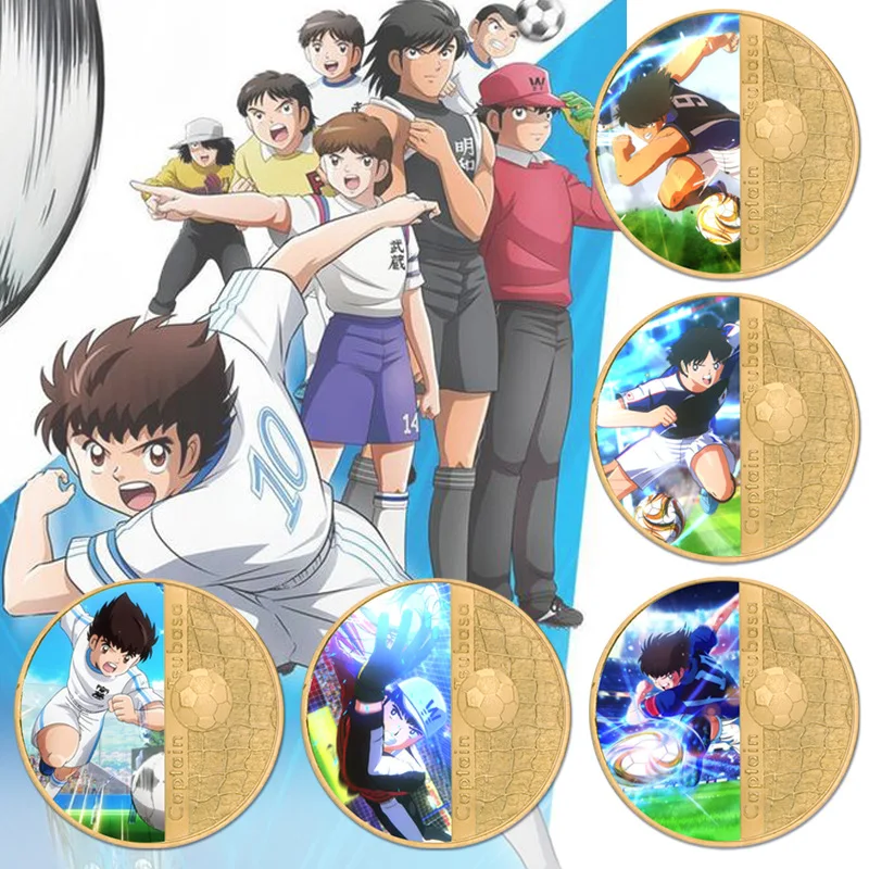 

Japan Original Limited Commemorative Medal Captain Tsubasa Commemorative Coin Metal Craft Badge Anime