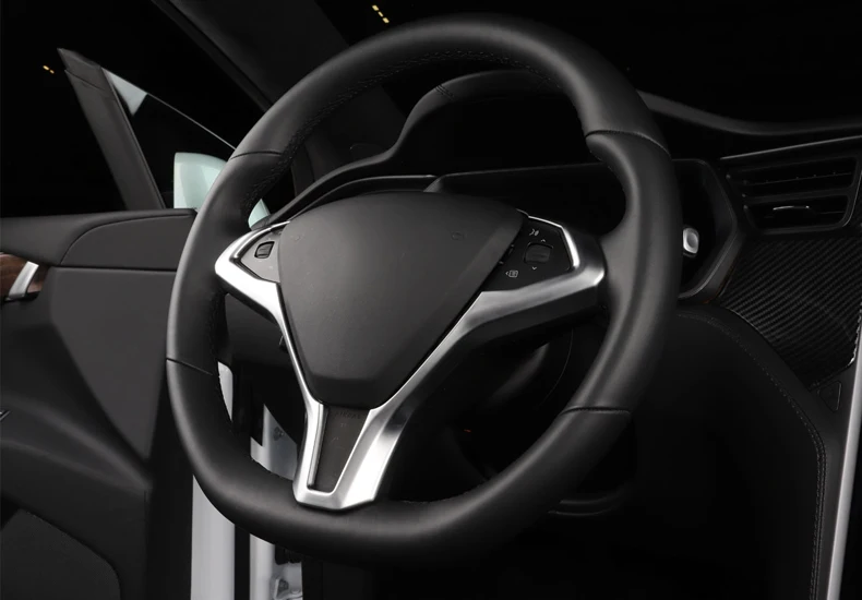 LUCKEASY Автомобильный руль декоративная заплатка для Tesla модель X/S- ABS рулевое колесо аксессуары декоративная рамка патч