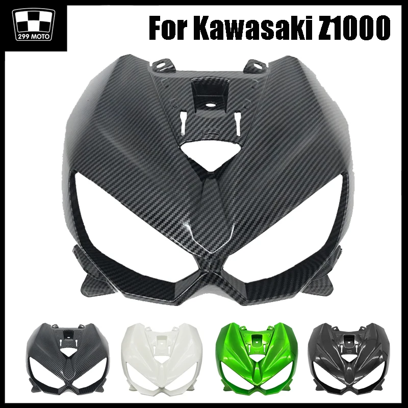

For Kawasaki Z1000 Z 1000 2014 15 16 18 19 20 Carbon Fiber Guard Front Nose Headlight Headlamp Housing Fairing Panel Cowl Cover