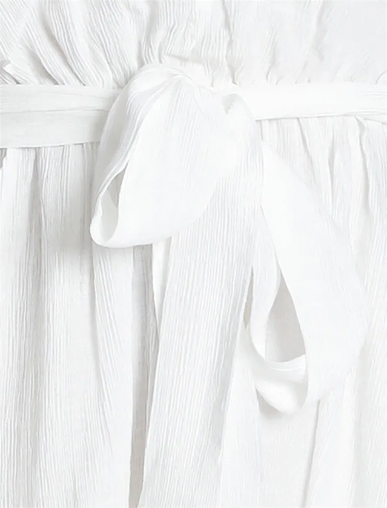 

Summer Women Ruffles Mini White Dress Deep V Neck Beach Dress Sundress Sleeveless Backless Boho Dress Lady Ropa Mujer Vestidos
