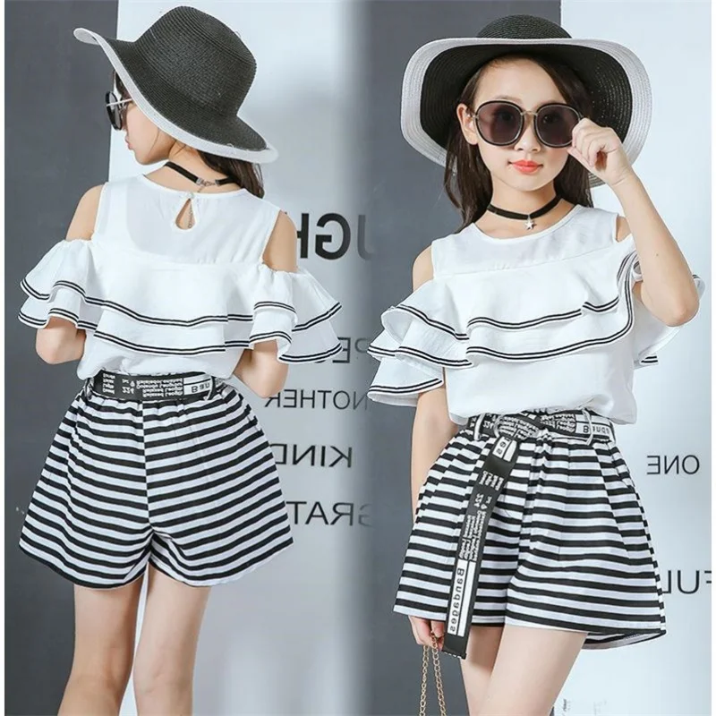 Новинка 2020 летние комплекты для девочек комплект детской одежды из двух