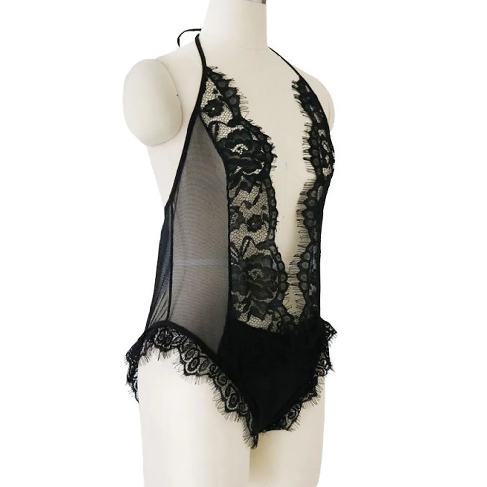 Для женщин Большие размеры бюстгальтер нижнее белье кружевное Дамское боди Bodydoll