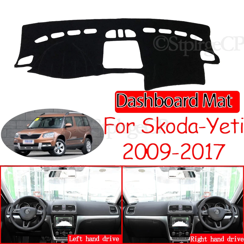

for Skoda Yeti 2009 2010 2011 2012 2013 2014 2015 2016 2017 Anti-Slip Mat Dashboard Cover Pad Sunshade Dashmat Cover Accessories