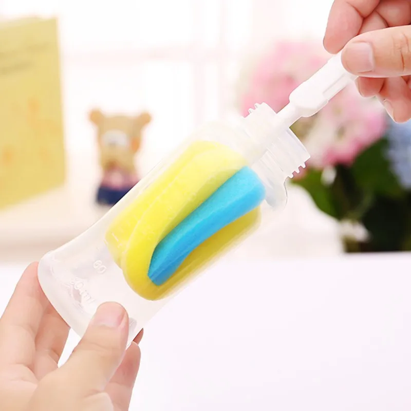 

4/7Pcs Baby Bottle Brush Set Baby Nipple Clean Sponge Spout Cup Brush Kit Bottle Cleaning Tool