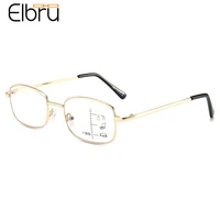 elbru anti blue ray progressive multi focus presbyopic glasses smart zoom metal reading glasses for menwomen diopters 1 0 3 5