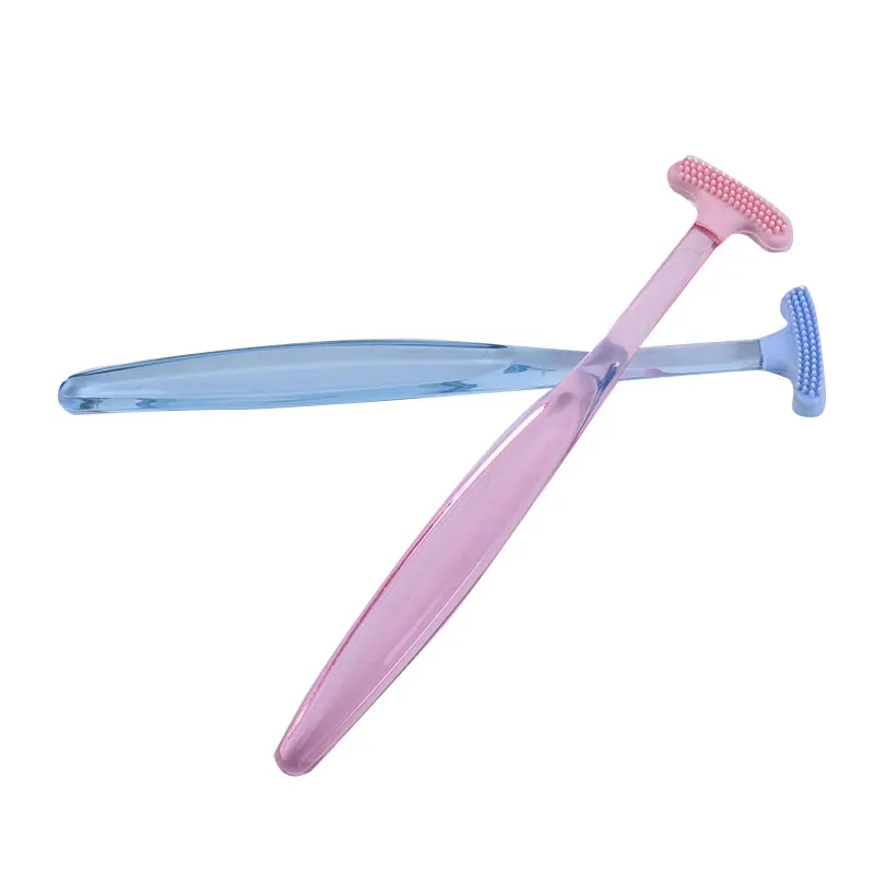 

1 шт Мягкий силиконовый язык щетка для чистки языка поверхности скребок двусторонний дизайн зубная щетка зубная кисти свежее дыхание здоро...