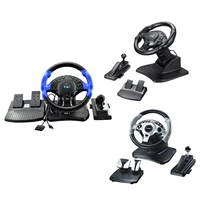 pc racing gaming wheel pedal vibration car sim race steering wheel for ps4 for ps3 for pc android video games gamepad