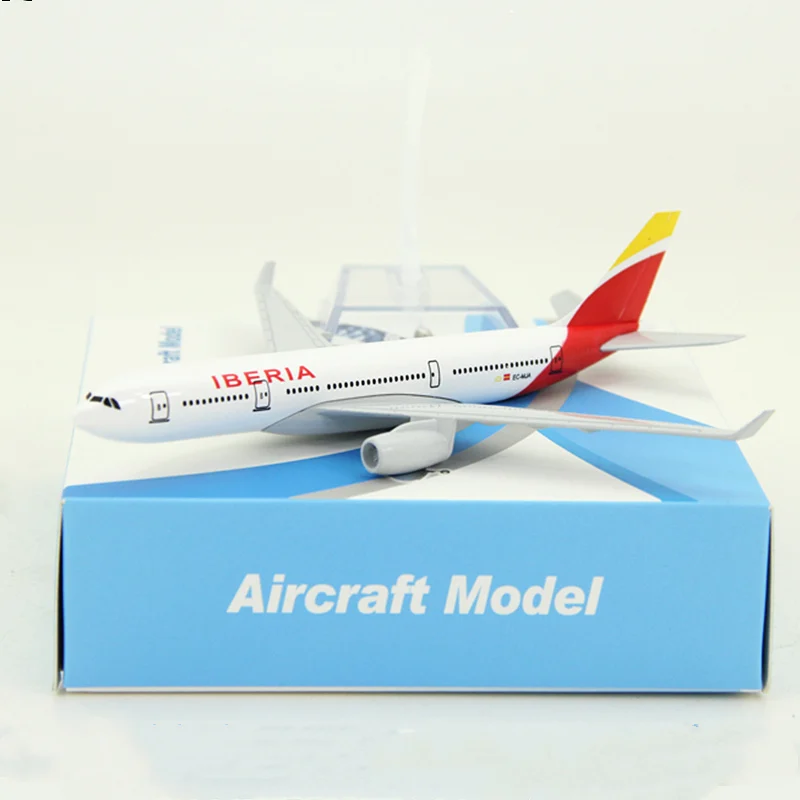 A330-200 16 см 1:400 Масштаб Самолеты Аэробус A330 Испания Iberia авиакомпания модель самолета сплав литья под давлением детский подарок коллекционное украшение - Color: A330-200
