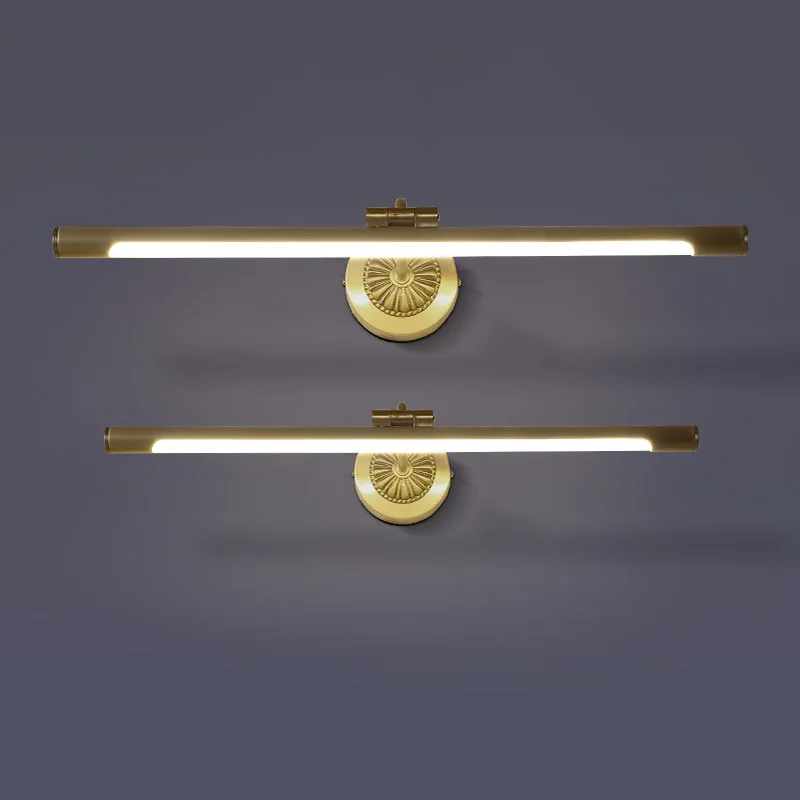 Американский медный светодиодный зеркальный светильник в стиле ретро освещение