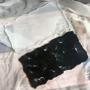 Неправильной формы волны силиконовые каботажное судно лоток для хранения Круглый искусство круглая чашка Петри эпоксидная смола, форма