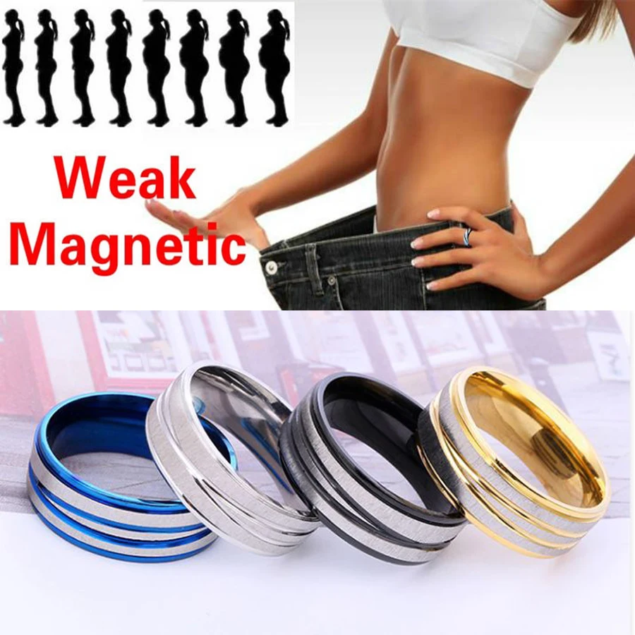 

Fashion Jewelry Healthcare Hand String Slimming Magnetic Therapy Weight Loss Ring Bagues Stainless Steel Rings Men Women