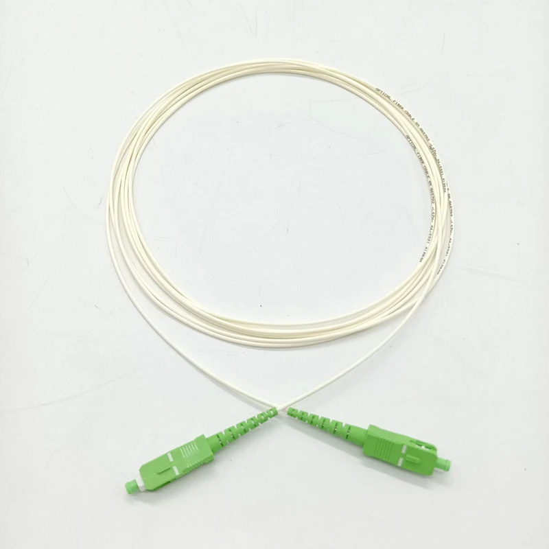 100PCS SC/APC-SC/APC 3.5 Meter SM G657A2 SX Core 1.6mm Diameter White LSZH Jacket Fiber Optic Patch Cord