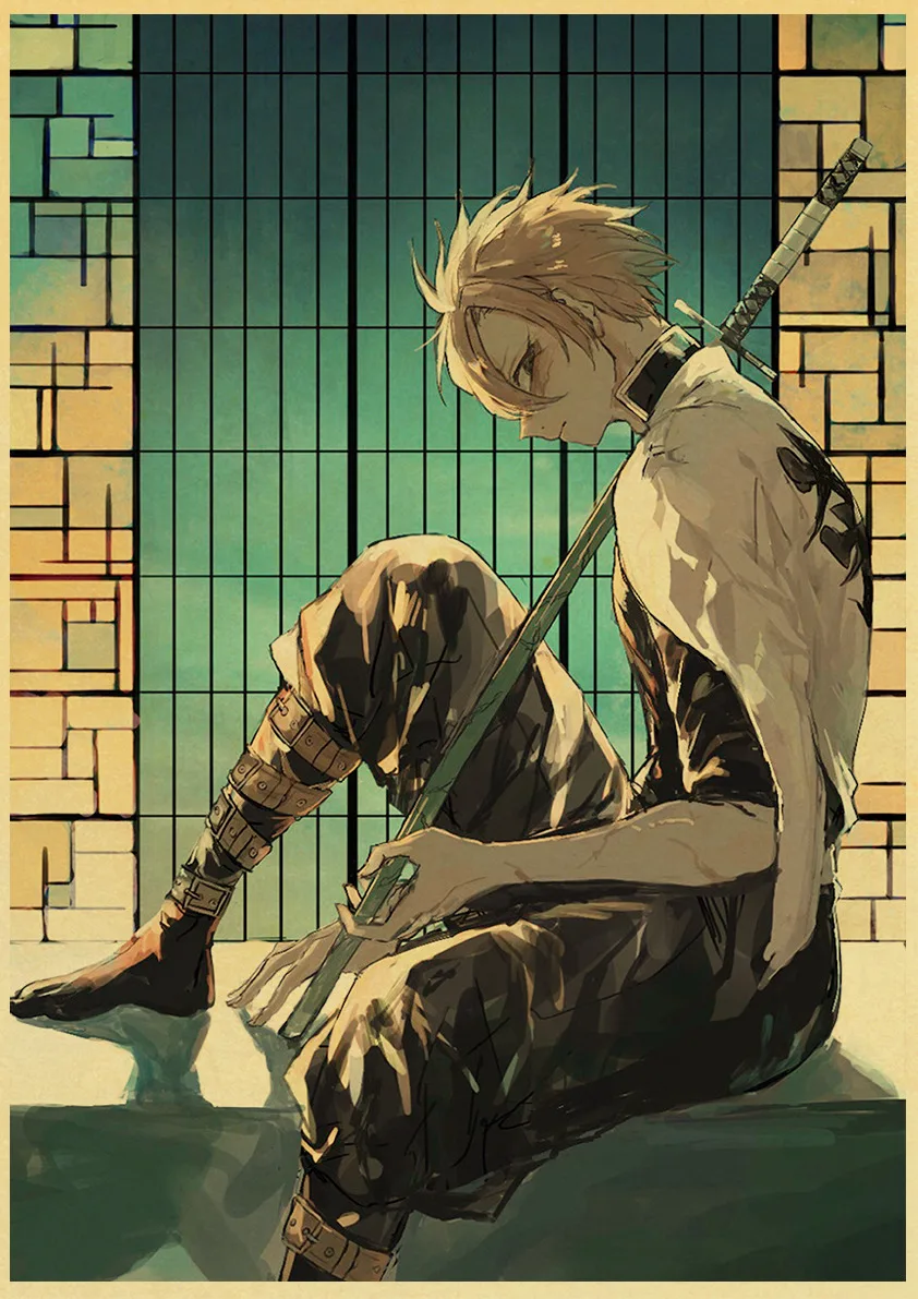 E169 Винтажные постеры демон убийца Kimetsu no Yaiba аниме плакат настенный Арт Ретро плакат живопись украшение для гостиной домашний декор - Цвет: E169