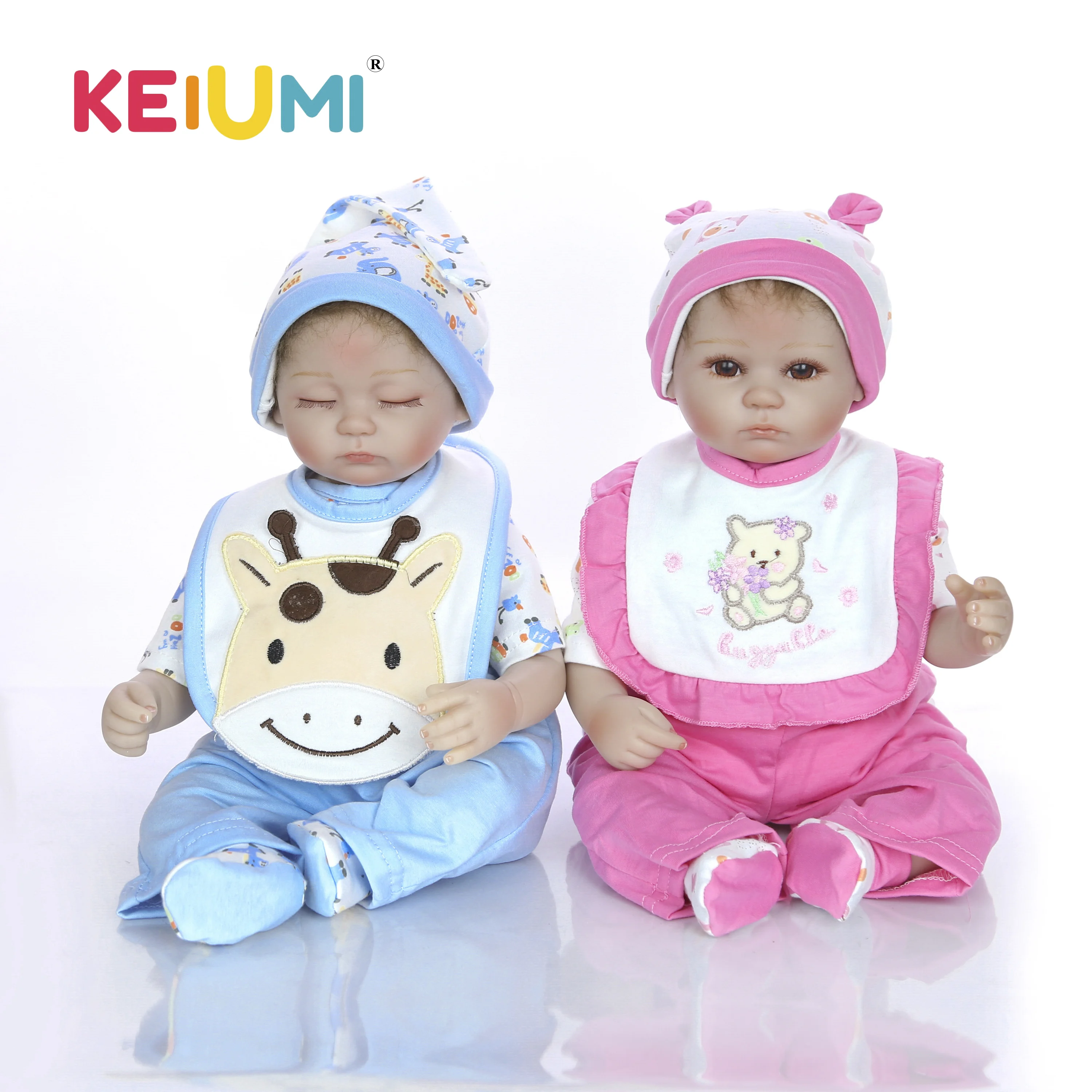 KEIUMI Мягкие силиконовые виниловые куклы Новорожденные малыши 17 дюймов имитация