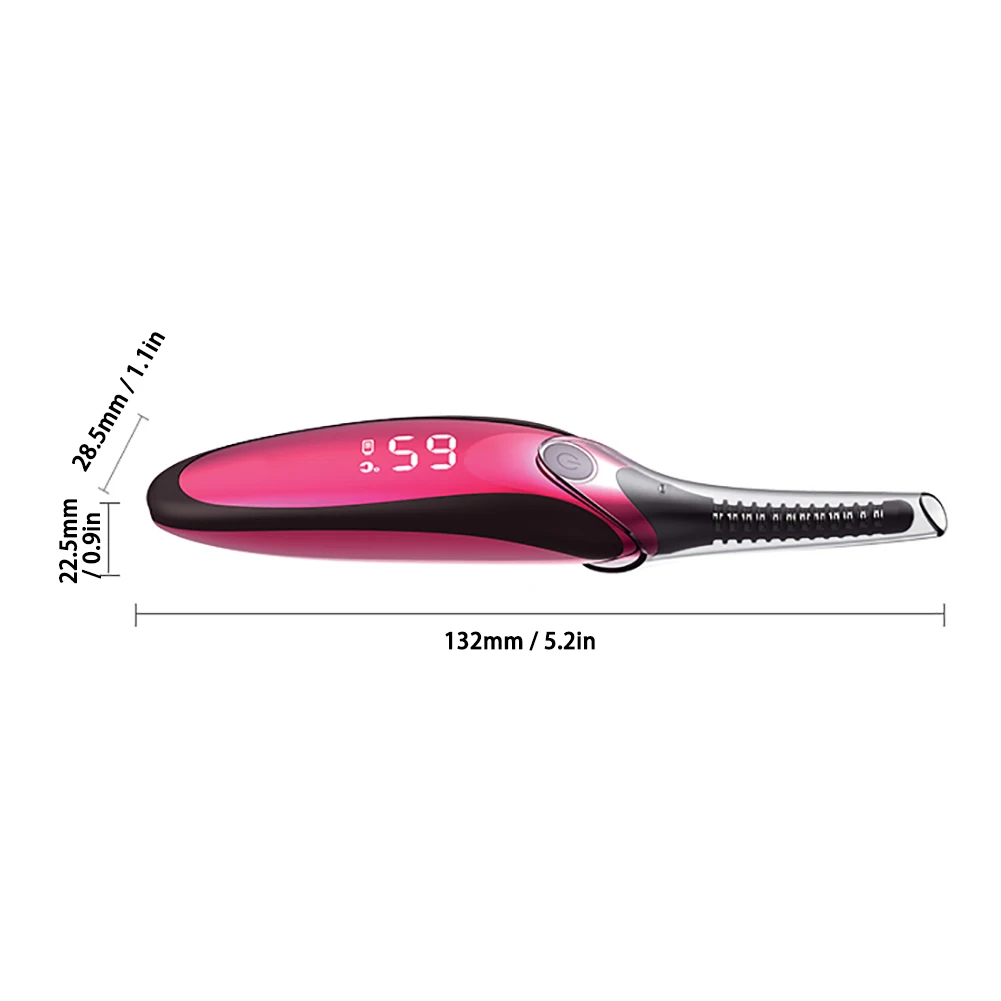 

New Electric Heated Eyelash Curler USB Rechargeable Eyelashes Curler Quick Heating Natural Eyelash Curler Long Lasting Makeup