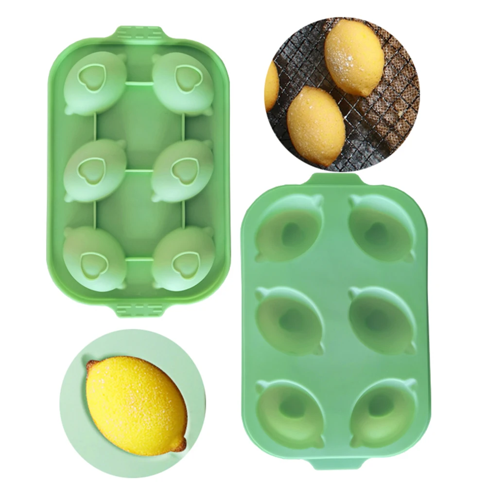 Силиконовая форма для торта формочка сделай сам выпечки 6 ячеек в форме лимона