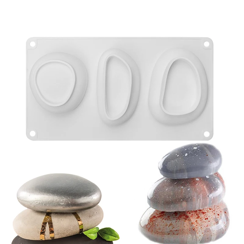 Силиконовые формы в форме камня 3 полости форма для торта Мусса мороженого