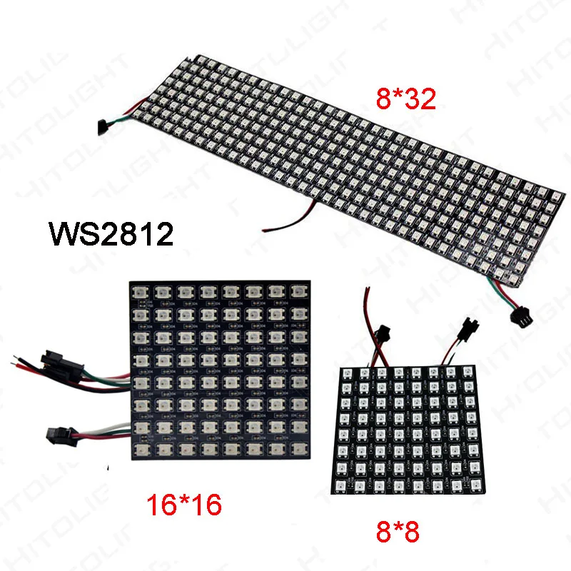 Wholesale led strip Screen WS2812B Panel Screen;8*8/16*16/8*32 Pixel DC5V Full Color 256 Pixels Digital Programmed Addressable