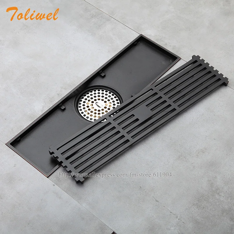 Античная латунь прямоугольная ванная душевая сливная напольная ловушка для