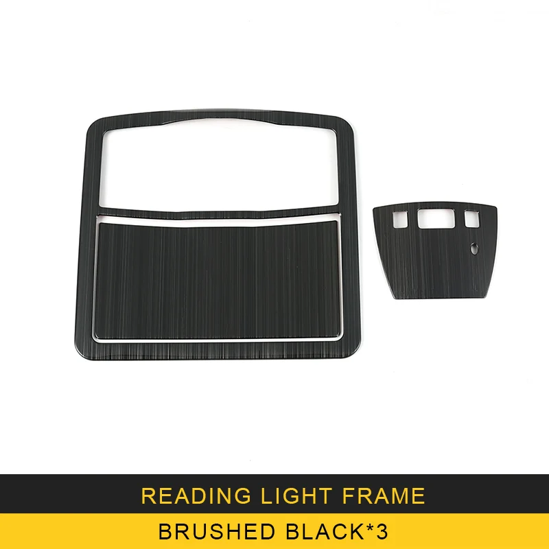 brushed blackX3 GELINSI для Nissan Patrol Y62 Авто Стайлинг передние фары для чтения хромированная крышка отделка рамка наклейка интерьерные аксессуары - Название цвета: brushed blackX3