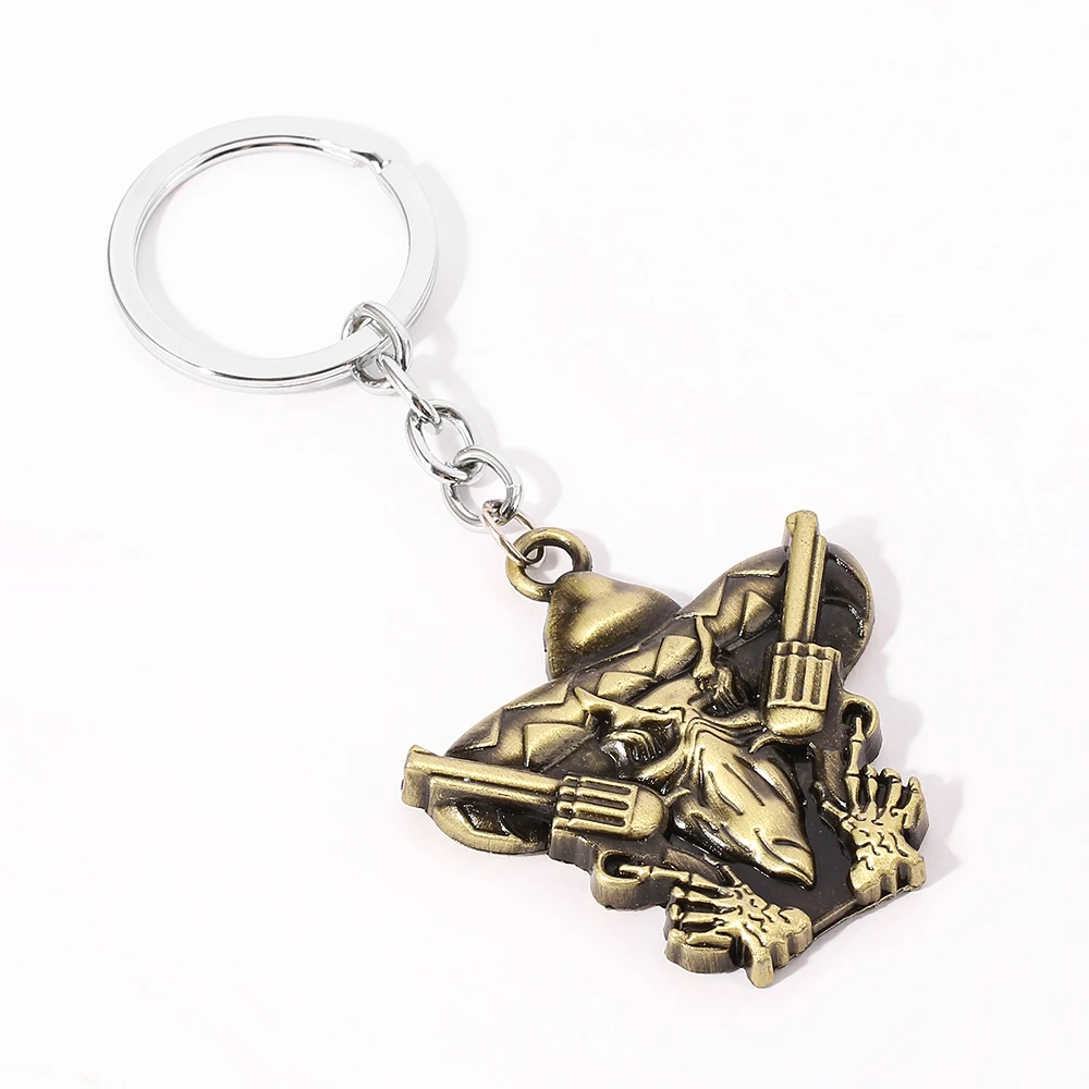 Брелок в ковбойском стиле с большой бородой брелок винтажном бронзовый