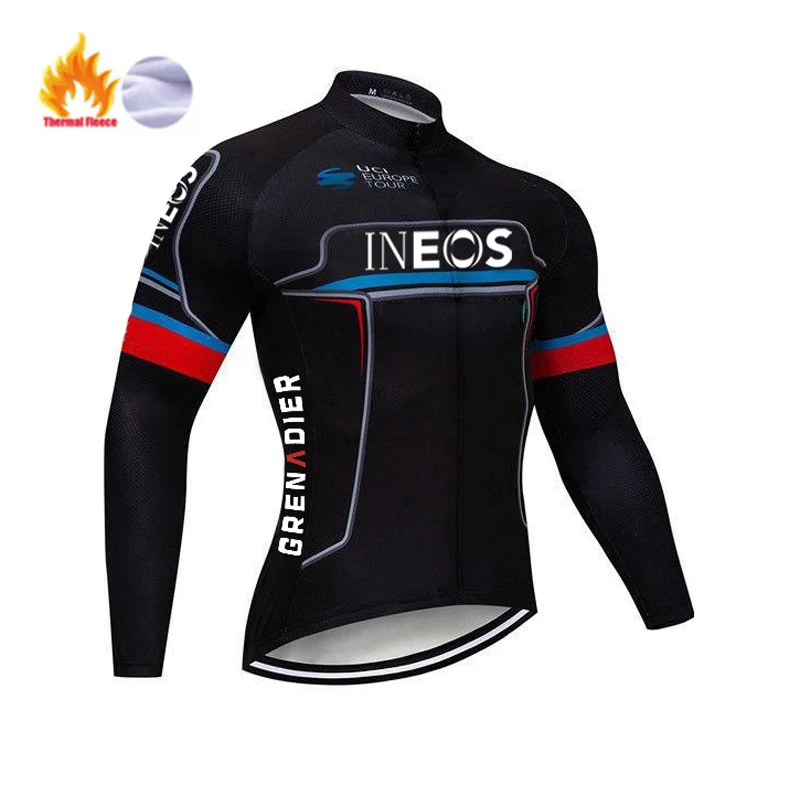 New Winter 2022 INEOS Team Cycling Clothing Bike Wear Pants Set Ropa Ciclismo Mens Thermal Fleece Long Bicycling Jersey | Спорт и