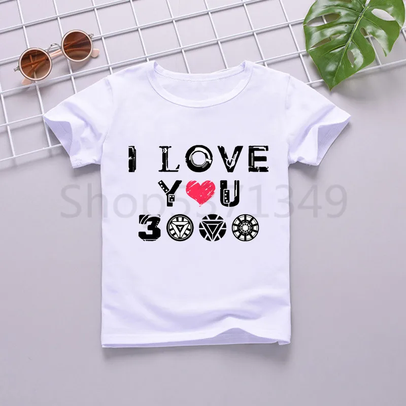 LOVE You/Коллекция 3000 года летняя детская забавная футболка с изображением