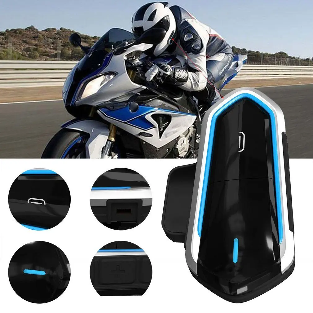 

QTB35 Motorcycle Intercom Helmet For Interphone Headphones FM Radio Compatible Equipment Easy Hands-free Call