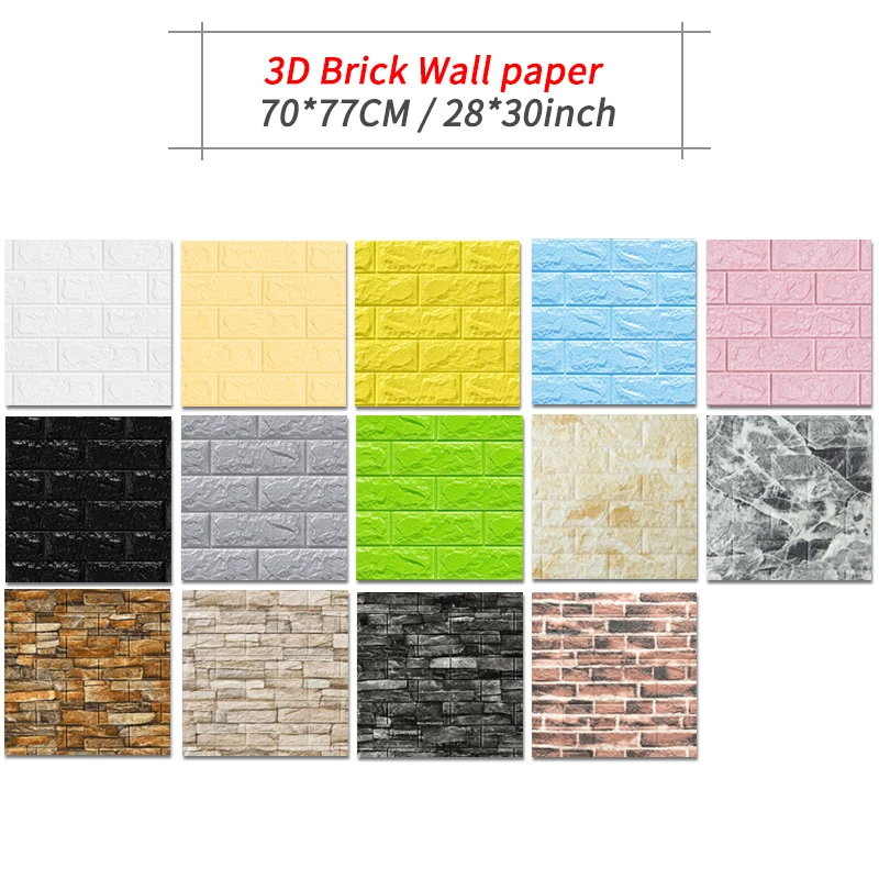 Настенные 3D клейкие стикеры имитация мраморной кирпичной кожуры самоклеящиеся