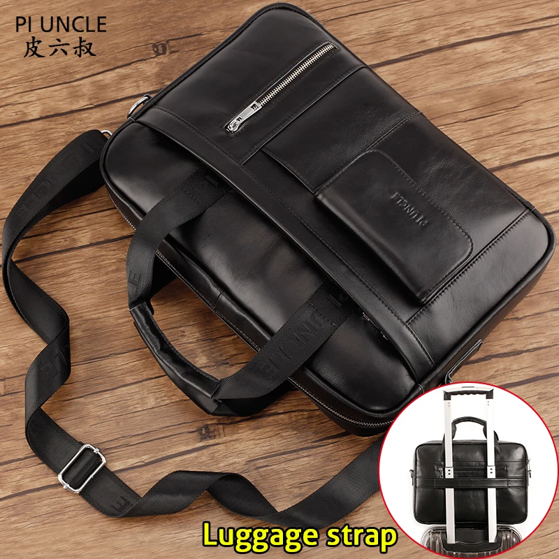 Мужской портфель из натуральной кожи для ноутбука 15 6 дюйма | Багаж и сумки