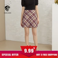fsle ladies plaid short mini skirts