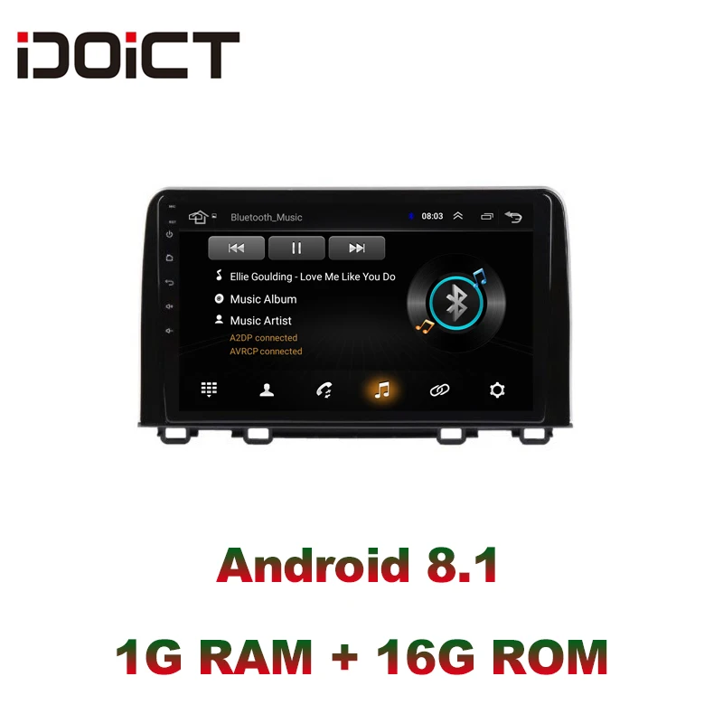 IDOICT Android 8 1 автомобильный DVD плеер GPS навигация Мультимедиа для Honda CRV радио 2017