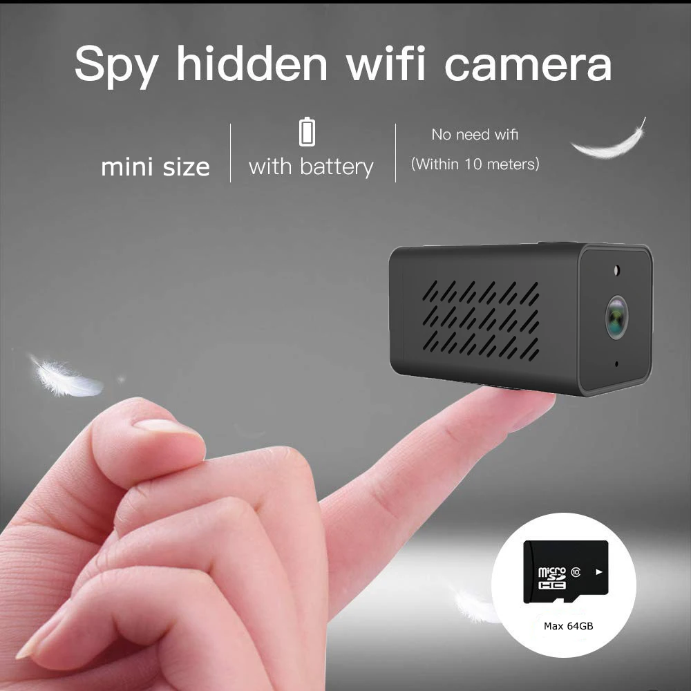 IP-камера Tuya Mini 1080P 2400 мАч на батарейках Wi-Fi с двухсторонним аудио широкоугольный