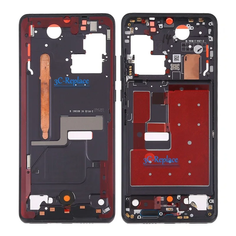 Б/у для huawei P30 Pro VOG-L29 VOG-L09 VOG-AL00 спереди Корпус шасси пластина ЖК-дисплей Дисплей Лицевая панель на переднюю раму