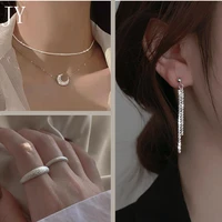 fashion ladies jewelry sparkling galaxy series jewelry set lady earring necklace and bracelet fashion jewelry