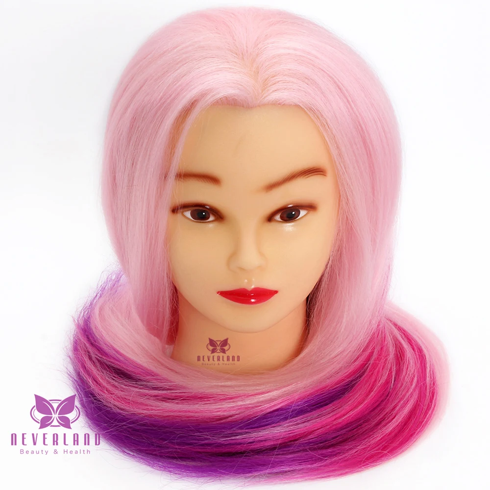 24 ''Розовый Салон голова парика для парикмахерского салона учебная головка с