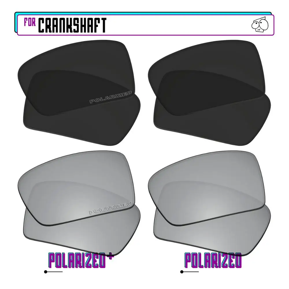 EZReplace Polarized Replacement Lenses for - Oakley Crankshaft Sunglasses - BlkSirP Plus-BlkSirP