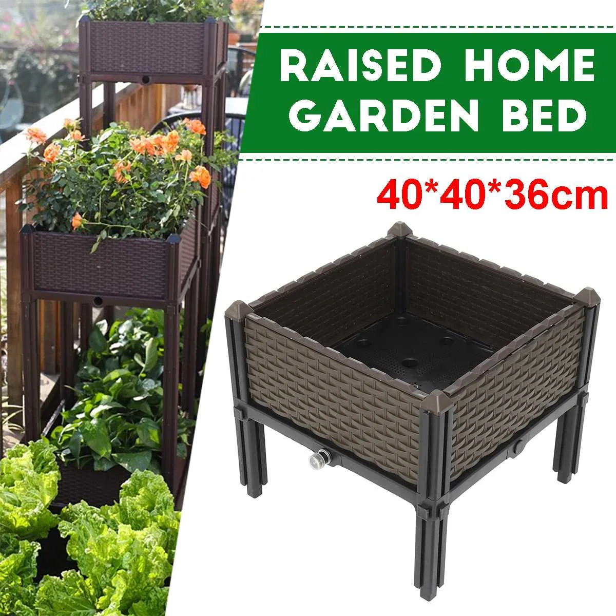 

Nursery pots Raised Garden Bed for Vegetables Elevated Planter Box with Legs Outdoor Patio Flower Herb Container Gardenin