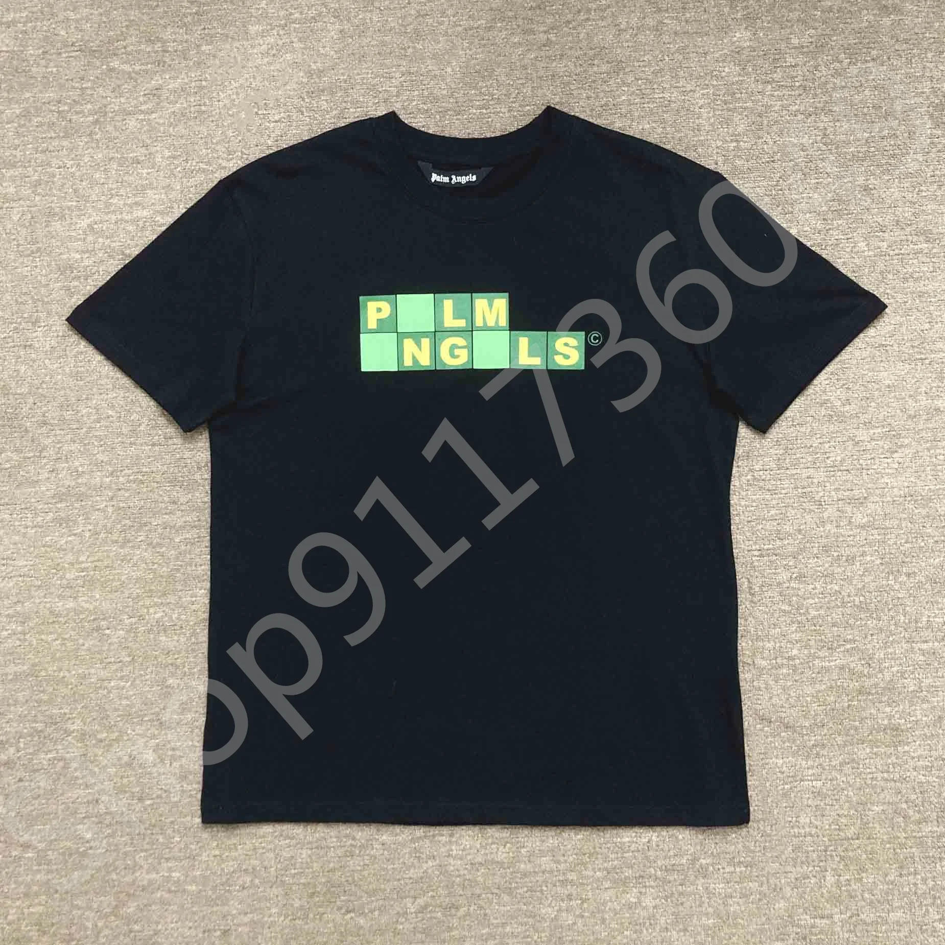 

Palm Angels Color Matching Letter Printing High Street Tide Men Women T-shirt | 8002