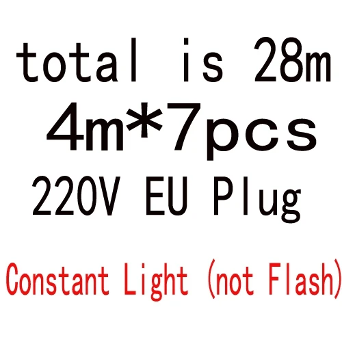 28M Length 220V EU 8 м-48 м водонепроницаемый наружный Рождественский светильник 0,4-0,6 м светодиодный занавес сосулька струнный светильник s сад торговый центр карнизы декоративный светильник s - Испускаемый цвет: 28M Length 220V EU