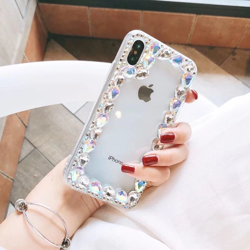 KJOEW мягкий чехол для iPhone XR X 8 7 6s Plus, блестящий прозрачный ТПУ для iPhone XS MAX, чехол для телефона, чехол для телефона - Цвет: CR