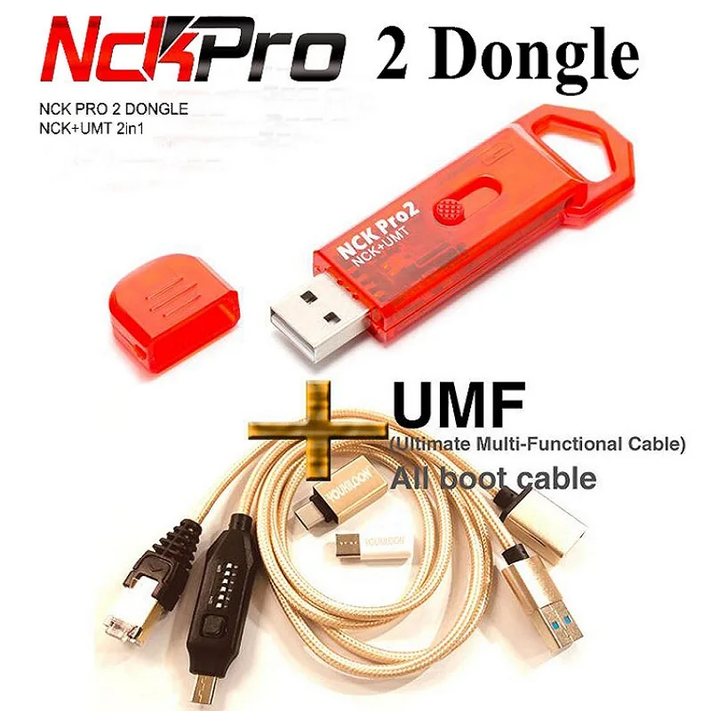 Newest Original High Speed Smart NCK Pro2 Dongle+MUF ALL BOOT CABLE 2 In 1 Reader Function