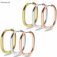 guemcal 2pcs hot sale simple personality oval ear buckle exquisite body piercing jewelry