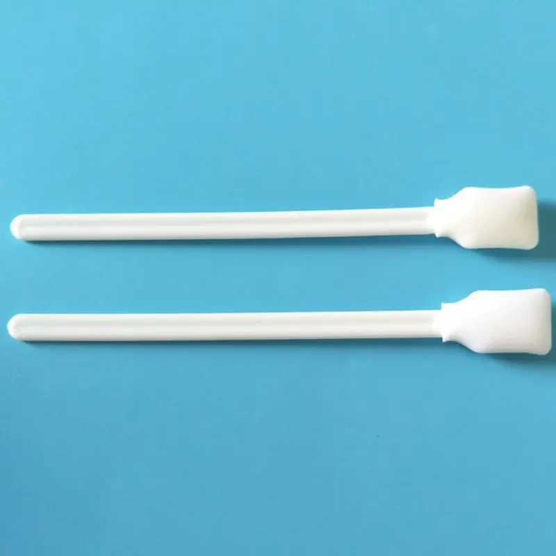 

50Pcs/Pack White Foam Tip Cleaning Swab with Large Rectangular Head Sponge Stick