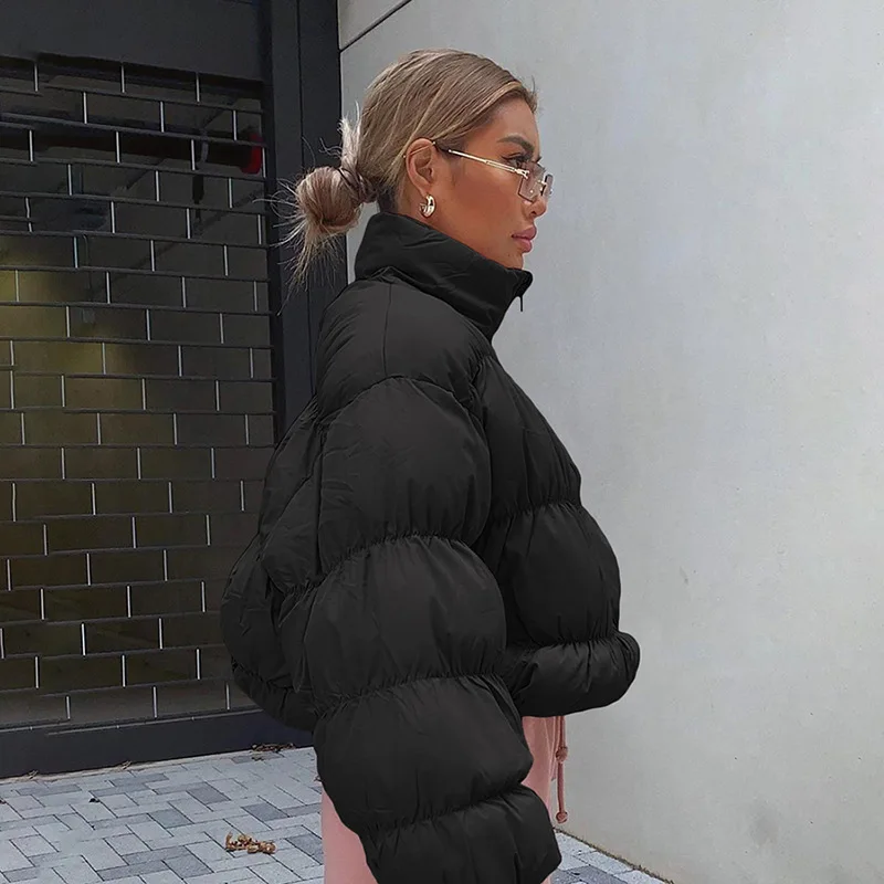 

Fall Winter Warm Down TiLeewon Coat Lantern Sleeve Puffer Jacket and Coats Bubble Jacket for Woman Loose Streetwear Casual