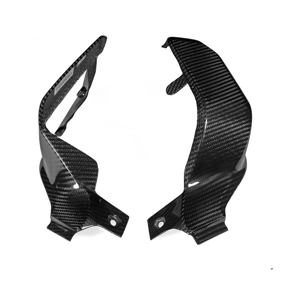 100% углеродное волокно мотоциклетный радиатор боковая крышка глянцевый Cafe Racer