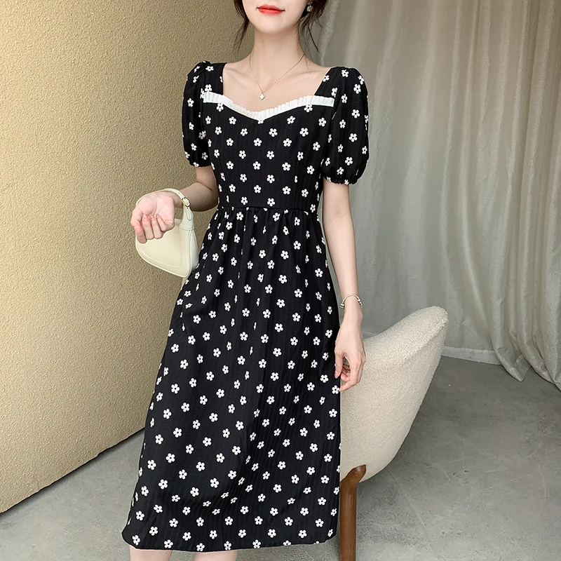 

Make the new summer han edition bowknot floral dress